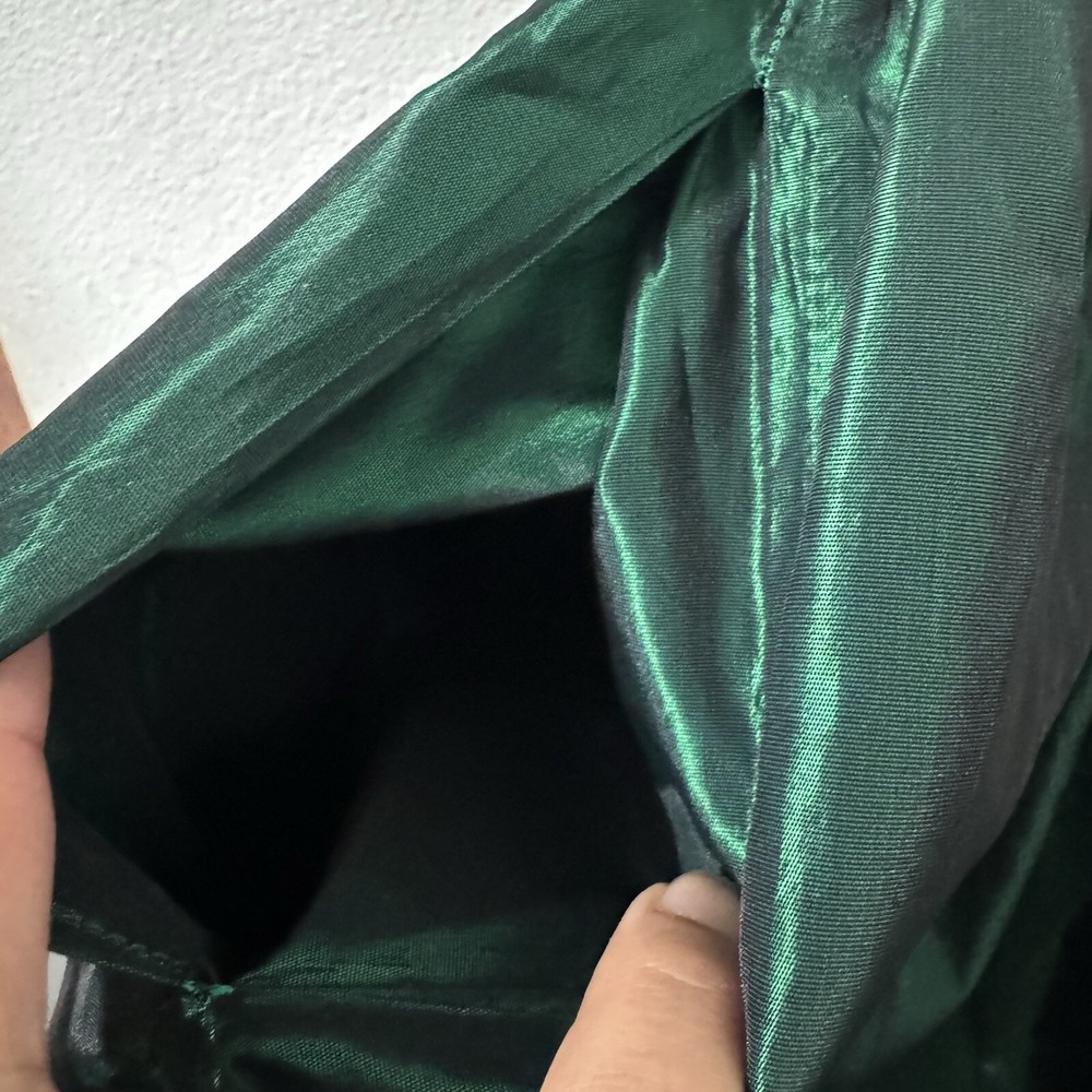 VTG Y2K Cache Jessica McClintock Gown Sz 6 Emerald Green Velvet Corset Prom Ball - Picture 7 of 10